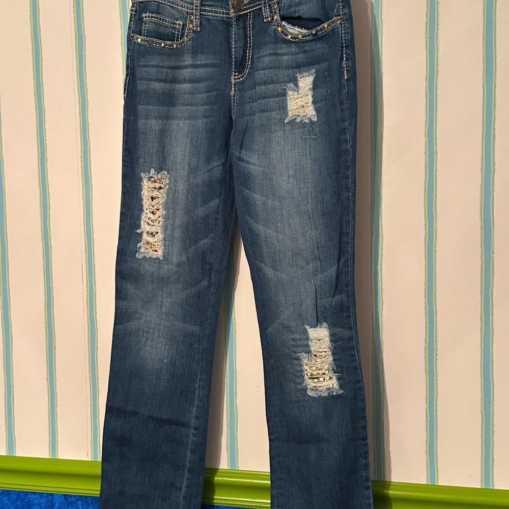 Distressed Blue Women's Jeans